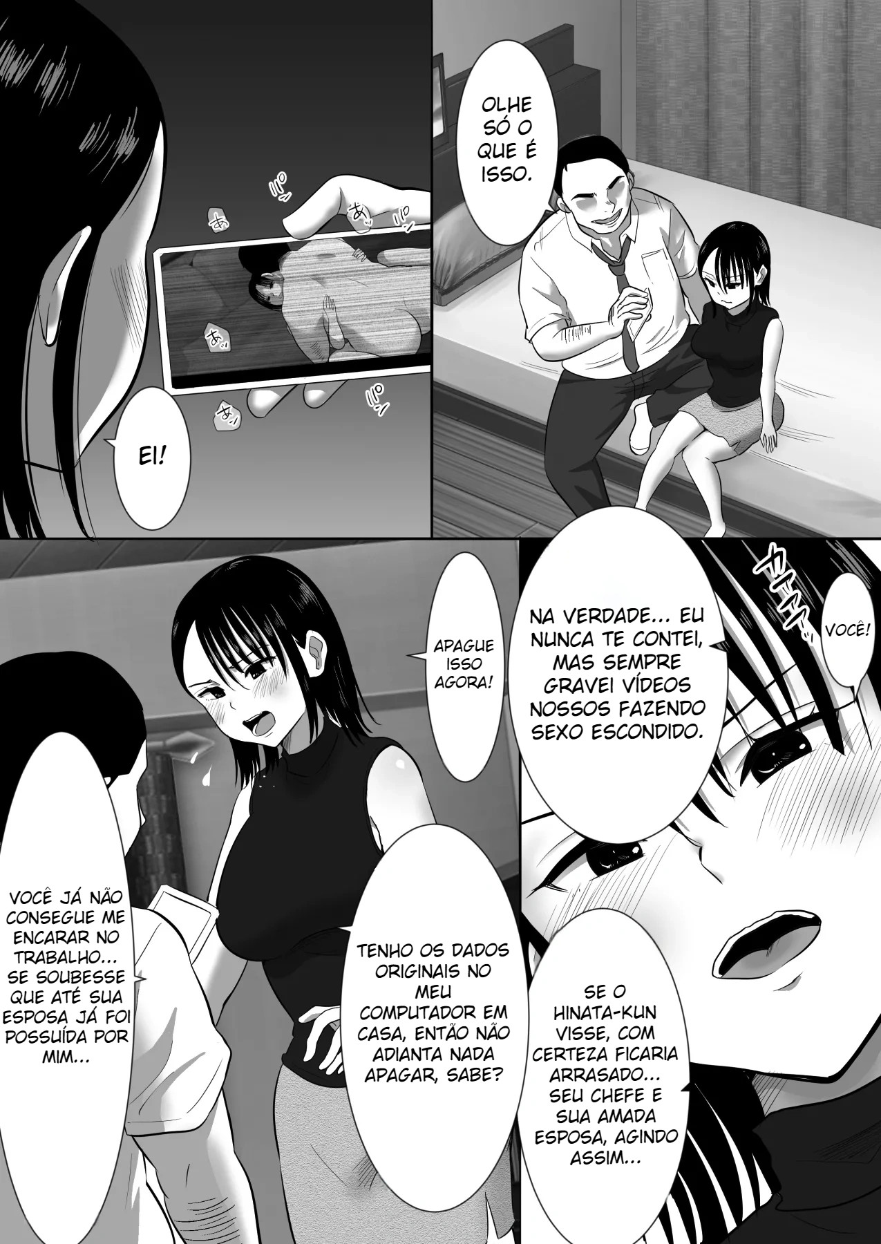 A Funcionária de Escritório Cai na Armadilha do Seu Chefe Mulherengo. - Foto 18